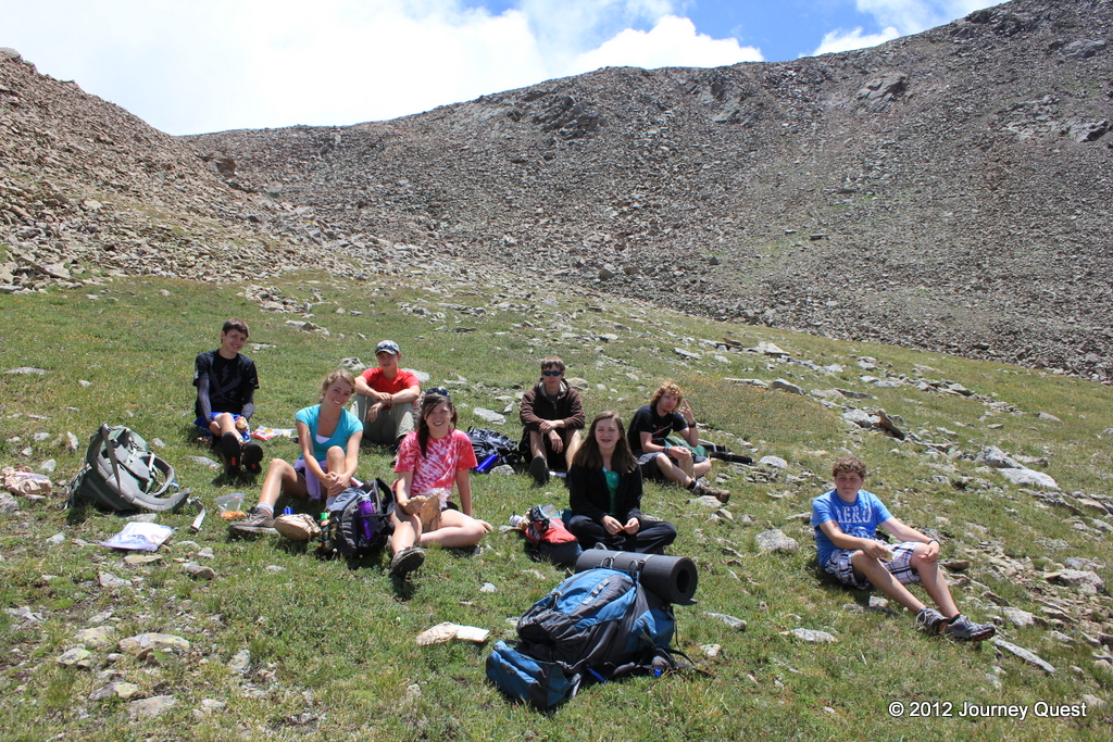 Taking a Rest on the Peak Hike